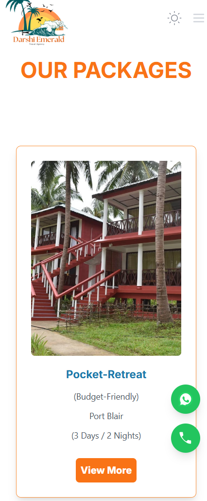 Darshi Emerald Bliss Website UI