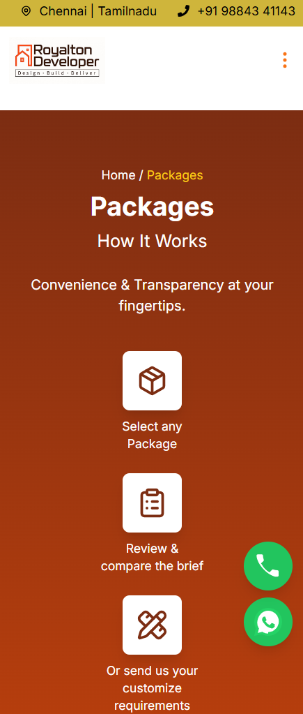 Construction Business Website UI